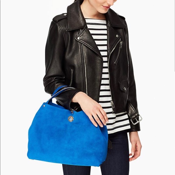 kate spade Handbags - Like New! KATE SPADE Blue Suede Tote